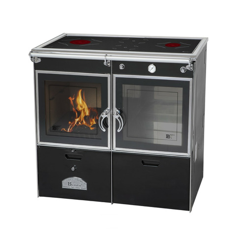 BEROTU SERIE A COCINA LEÑA 90 NEGRO CERRADA