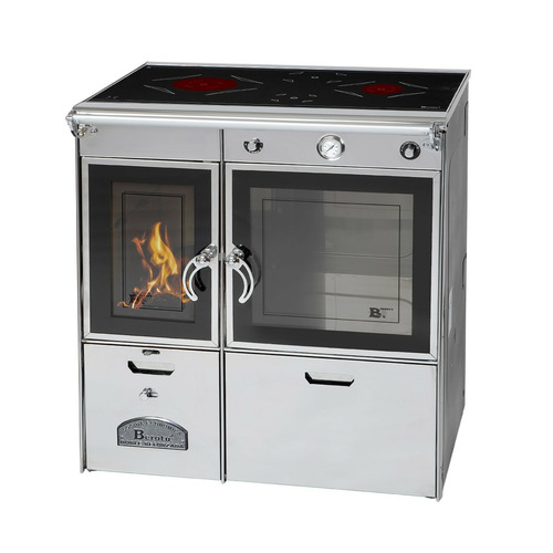BEROTU SERIE A COCINA LEÑA 75 INOX CERRADA