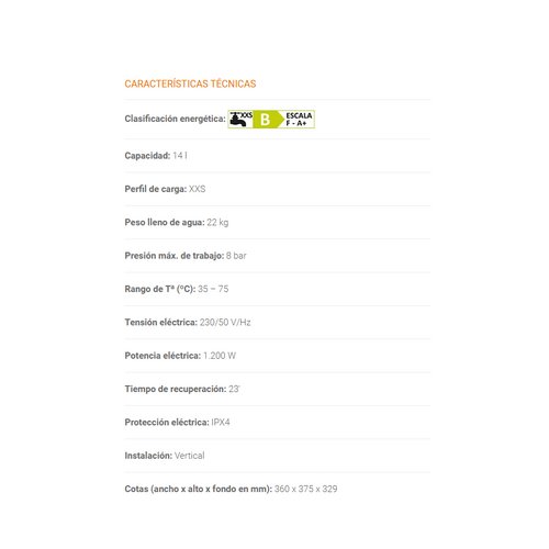 TERMO ELECTRICO TNC-15 15L COINTRA