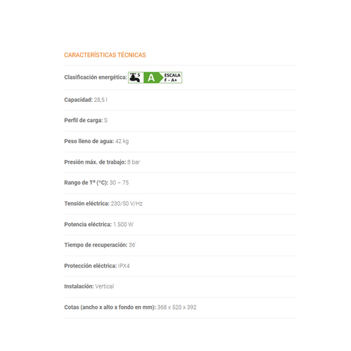 TERMO ELECTRICO TDF-30 30L COINTRA