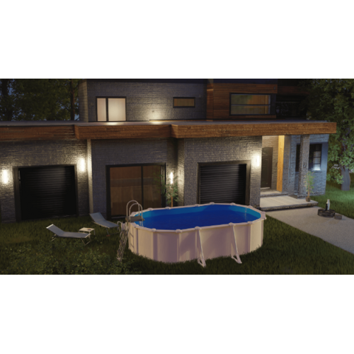 GRE BORA BORA OVALADA BLANCA 500 X 300 X ↕ 120 CM  KITPROV503