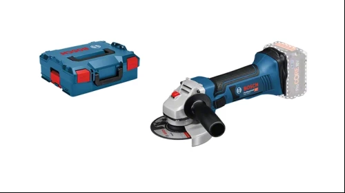 AMOLADORA GWS 18-125 V-LI + L-BOX CON EMPUÑADURA ADICIONAL