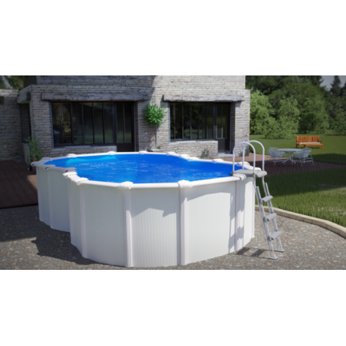 GRE VARADERO FORMA OCHO BLANCA 500 X 340 X ↕ 120CM  KITPROV4870