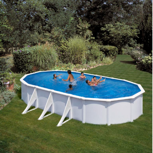 GRE FIDJI OVALADA BLANCA 730 X 375 X ↕ 120 CM  KIT730ECO