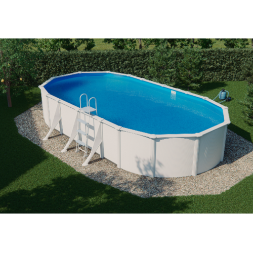 GRE FIDJI OVALADA BLANCA 730 X 375 X ↕ 120 CM  KIT730ECO