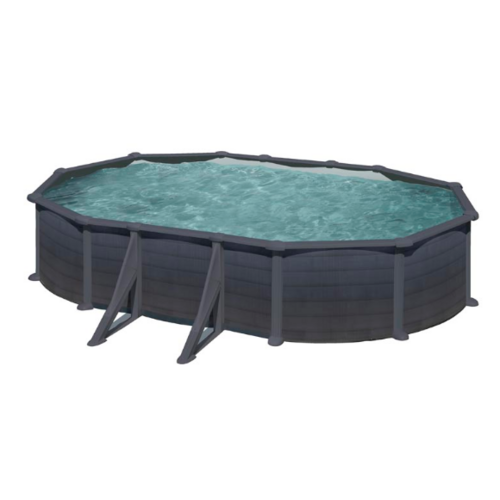 GRE GRANADA OVALADA GRAPHITO 610 X 375 X ↕132 CM  KITPROV618GF