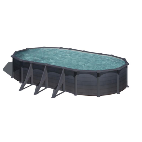 GRE GRANADA OVALADA GRAPHITO 730 X 375 X ↕132 CM  KITPROV738GF