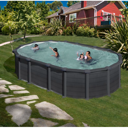 GRE CAPRI OVALADA GRAPHITO 610 X 375 X ↕132 CM  KITPROV6188GF