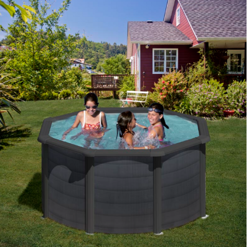 GRE KEA REDONDA GRAPHITO Ø240 X ↕120 CM  KIT240GF