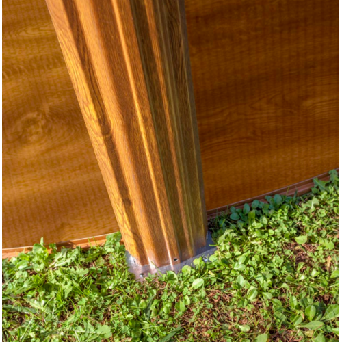 GRE PACIFIC OVALADA IMITACIÓN MADERA 500 X 300 X ↕120 CM  KIT500W