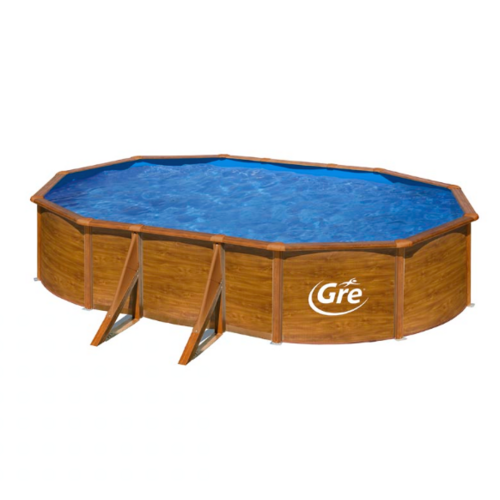 GRE PACIFIC OVALADA IMITACIÓN MADERA 610 X 375 X ↕120 CM  KIT610W