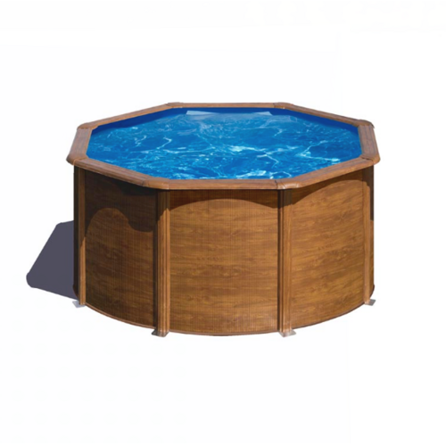 GRE PACIFIC REDONDA IMITACIÓN MADERA Ø240 X ↕120 CM  KIT240W