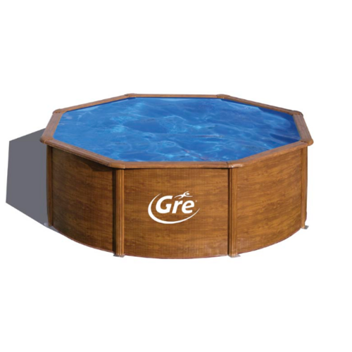 GRE PACIFIC REDONDA IMITACIÓN MADERA Ø300 X ↕120 CM  KIT300W