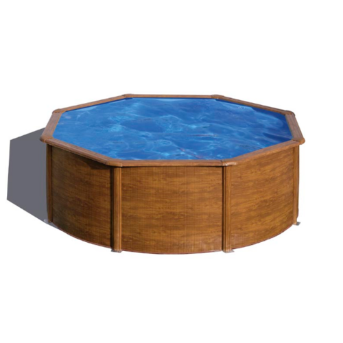 GRE PACIFIC REDONDA IMITACIÓN MADERA Ø350 X ↕120 CM  KIT350W