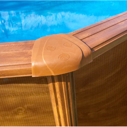 GRE PACIFIC REDONDA IMITACIÓN MADERA Ø350 X ↕120 CM  KIT350W