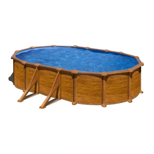 GRE MAURITIUS OVALADA IMITACIÓN MADERA 610 X 375 X ↕132 CM  KITPROV618WO