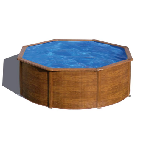 GRE SICILIA REDONDA IMITACIÓN MADERA Ø350 X ↕120 CM  KITPR353W