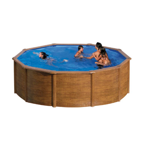 GRE SICILIA REDONDA IMITACIÓN MADERA Ø460 X ↕120 CM  KITPR453W