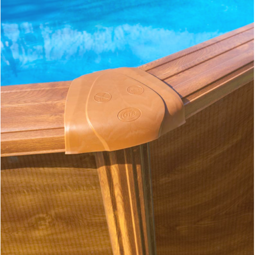 GRE MAURITIUS REDONDA IMITACIÓN MADERA Ø550 X ↕132 CM  KITPR558WO