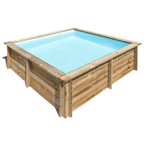 GRE CITY PISCINA CUADRADA DE MADERA 225 X 225 X ↕68 CM  790000