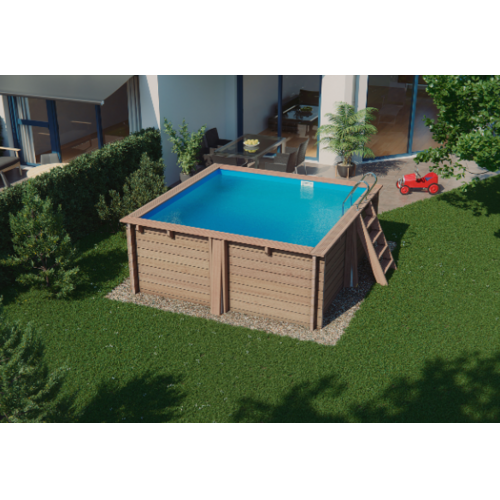 GRE CARRA 3 PISCINA CUADRADA DE MADERA 305 X 305 X ↕119 CM  WPCARR3