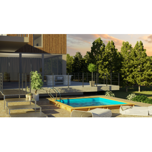 GRE CARRA 3 PISCINA CUADRADA DE MADERA 305 X 305 X ↕119 CM  WPCARR3