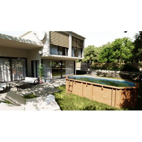 GRE AVOCADO PISCINA DE MADERA  656 X 456 X ↕131 CM  790203