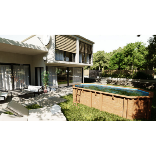 GRE VERMELA PISCINA DE MADERA  672 X 472 X ↕146 CM  790098