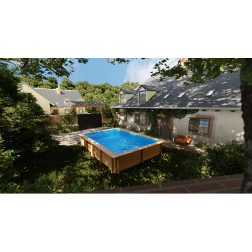 GRE LEMON PISCINA RECTANGULAR DE MADERA 375 X 200 X ↕68 CM  790204