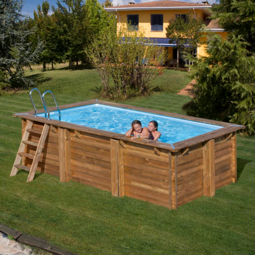 GRE MARBELLA 2 PISCINA RECTANGULAR DE MADERA 420 X 270 X ↕117 CM  7900962