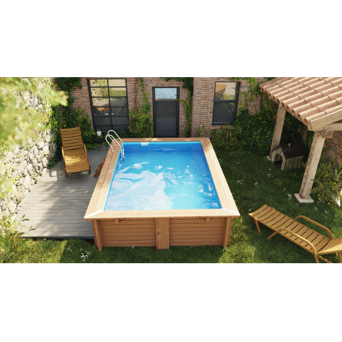 GRE MARBELLA 2 PISCINA RECTANGULAR DE MADERA 420 X 270 X ↕117 CM  7900962