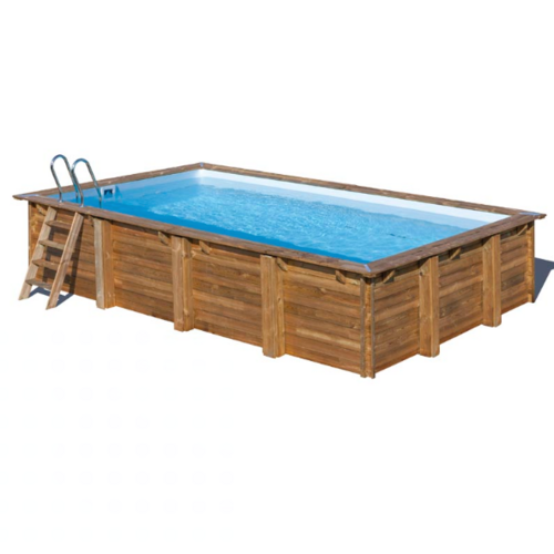 GRE EVORA PISCINA RECTANGULAR DE MADERA 620 X 420 X ↕133 CM  790206