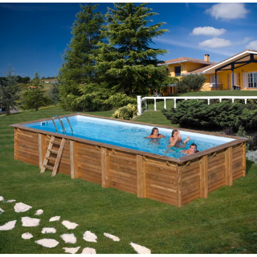 GRE BRAGA PISCINA RECTANGULAR DE MADERA  815 X 420 X ↕146 CM  790207