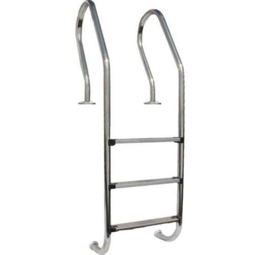 GRE ESCALERAS PARA PISCINAS DE MADERA 3 PELDAÑOS INOX 126674