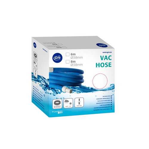 GRE MANGUERA PARA LIMPIAFONDOS 6M 2 TERMINALES Ø38MM  AR210