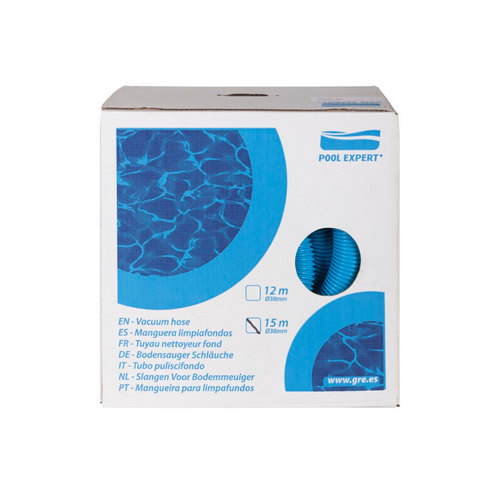 GRE MANGUERA PARA LIMPIAFONDOS 15M 2 TERMINALES Ø38MM  40004