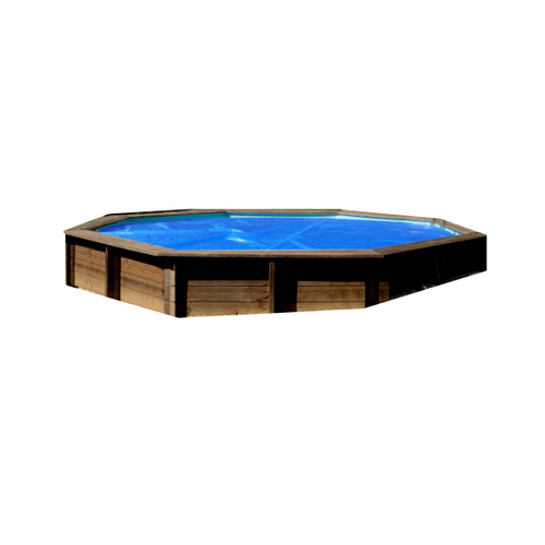 GRE CUBIERTA VERANO PARA PISCINAS DE MADERA ANANAS REDONDA Ø371CM CV790210