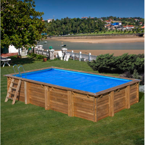 GRE CUBIERTA VERANO PARA PISCINAS DE MADERA MARBELLA 2 RECTANGULAR 368X218CM CV7900962