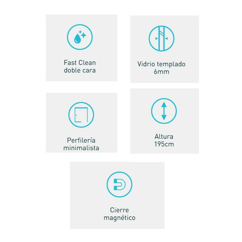 YAIZA MAMPARA APERURA ESQUINA CROMO TRANSPARENTE 140x70 6mm