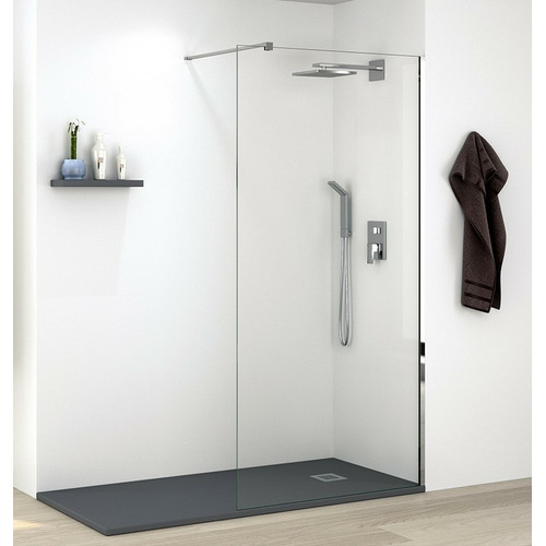 MANHATTAN CRISTAL FIJO DE DUCHA CROMO TRANSPARENTE 120CM 8mm