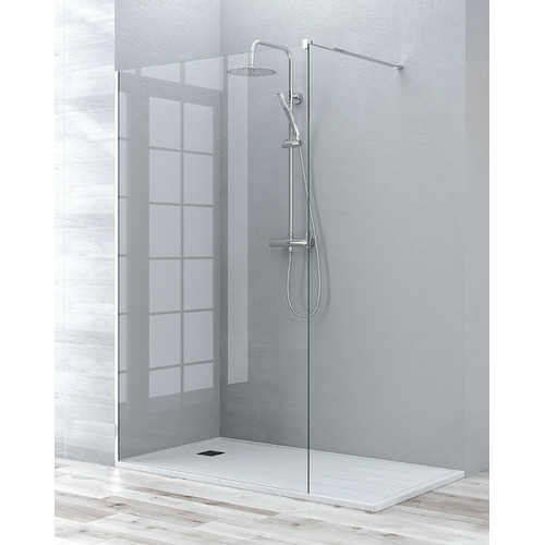 MANHATTAN CRISTAL FIJO DE DUCHA CROMO TRANSPARENTE 120CM 8mm