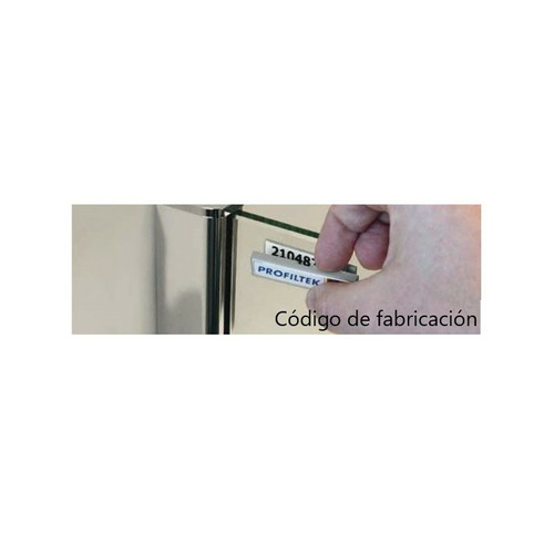 PROFILTEK OV-2000 CRISTAL FIJO DE DUCHA NEGRO TRANSPARENTE 140CM 6mm