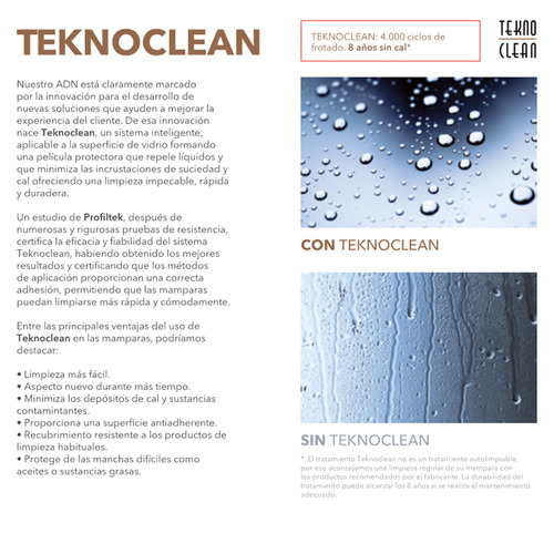 PROFILTEK OV-2000 CRISTAL FIJO DE DUCHA NEGRO TRANSPARENTE 140CM 6mm