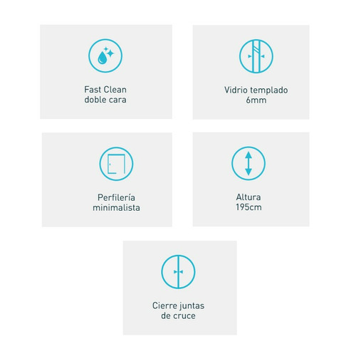 YAIZA FRENTE DUCHA 1FIJO+1CORREDERA NEGRO TRANSPARENTE 180CM 6mm