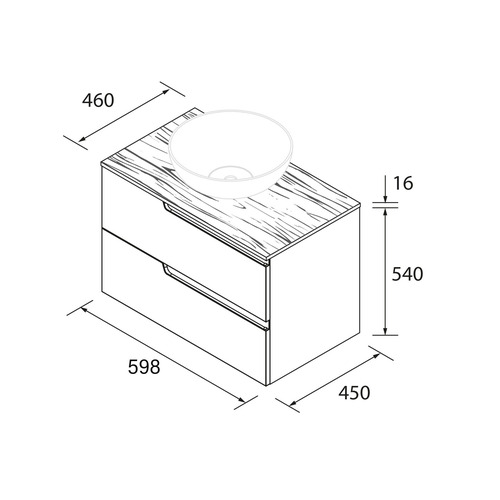 SALGAR VIMA BAJO + ENCIMERA 60 CM