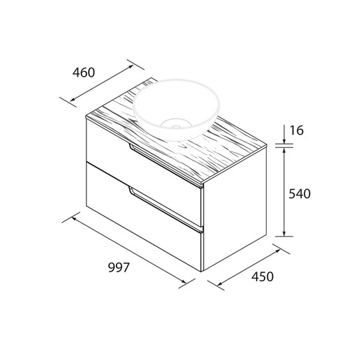 SALGAR VIMA BAJO + ENCIMERA 100 CM