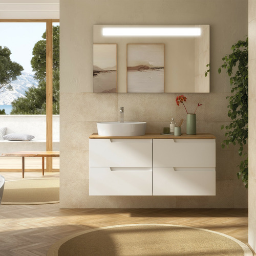 SALGAR VIMA BAJO + ENCIMERA 2 SENOS 120 CM