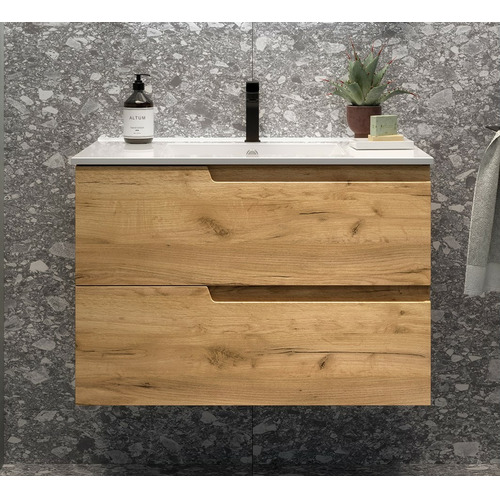 SALGAR VIMA BAJO ROBLE AFRICA + ENCIMERA PORCELANA 80 CM