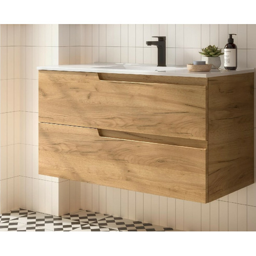 SALGAR VIMA BAJO ROBLE AFRICA + ENCIMERA PORCELANA 100 CM