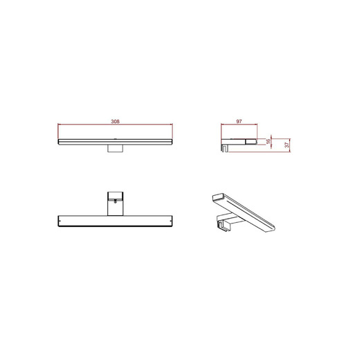 SALGAR PANDORA APLIQUE LED 308 CM